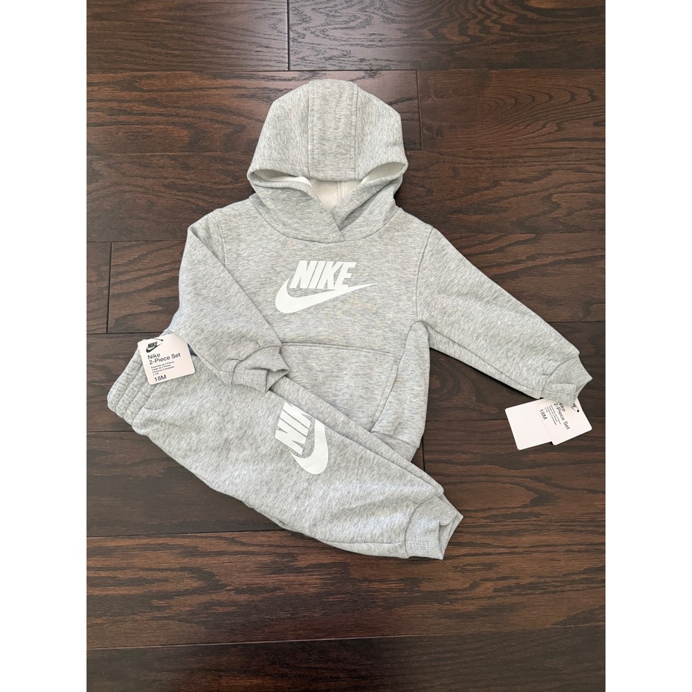 Nike Toddler 2-Piece Hoodie and Jogger Set Dark Grey Heather 66L135-042 18M